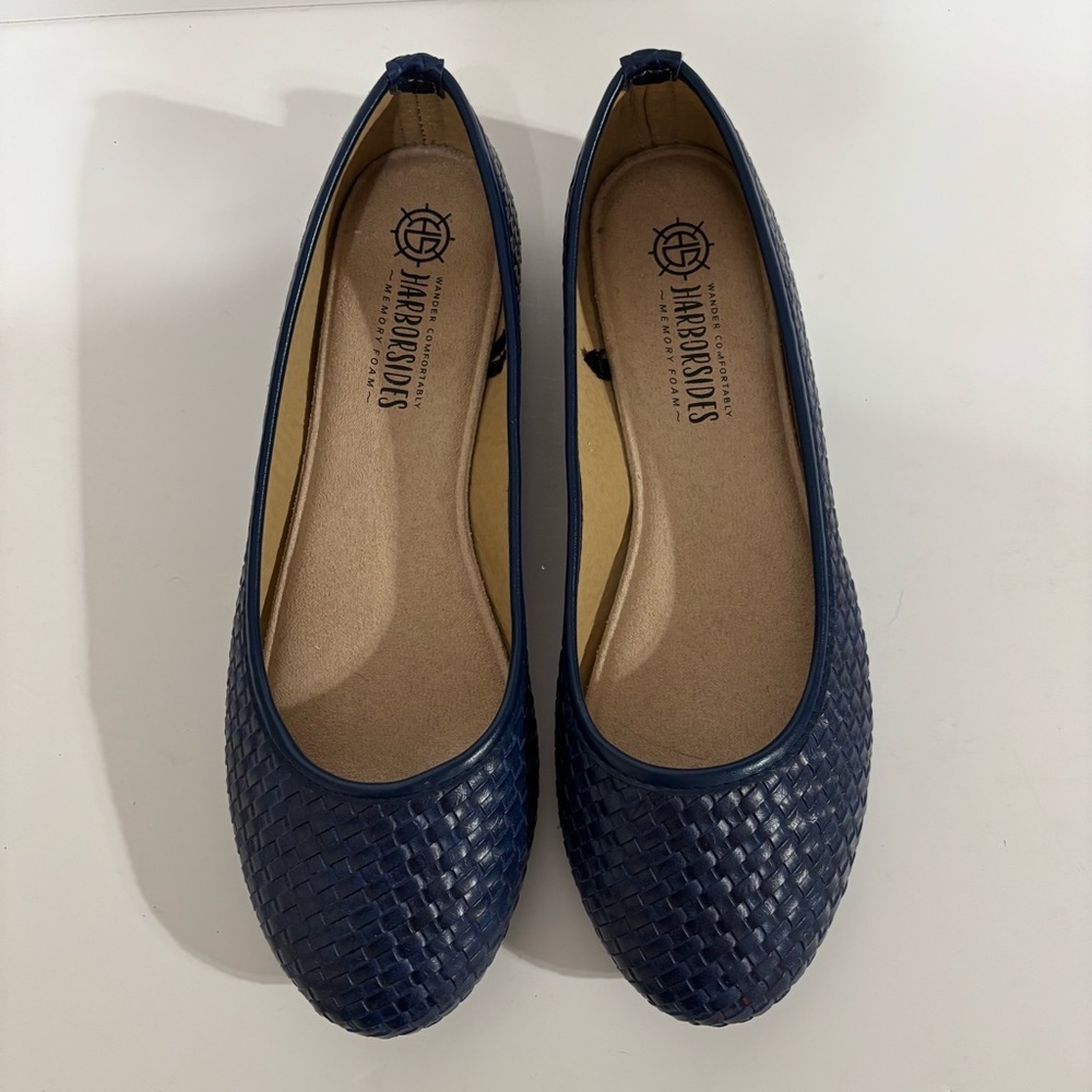 Harborsides Navy‎ Woven Ballet Flats